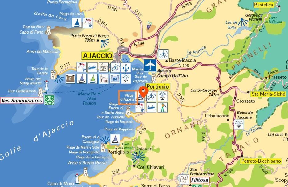 Joli Studio Maisonnette A 100M De La Plage Porticcio  Bagian luar foto
